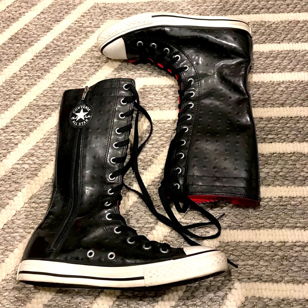 RARE Converse All-Star XHigh Black Water-resistant Sneakers - Youth 4